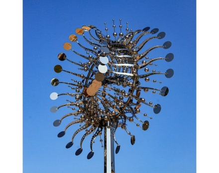 Скульптура из нержавеющей стали Пульсар Стандартный размер, 8-гранное конусовидное основание из нержавеющей стали, фото 2