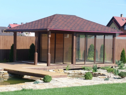 Застекленная беседка ОАЗИС С ТЕРРАСОЙ, фото 6