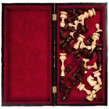 Шахматы резные ручной работы &quot;С Гербом&quot; большие (Россия, дерево, размер 60,5х30,5х10 см)