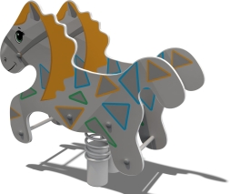 Качели на пружине Конек-Горбунок КЧ040.00 для игровой детской площадки, фото 2 Качели на пружине Конек-Горбунок КЧ040.00 для игровой детской площадки, фото 2