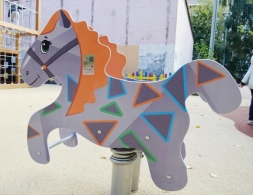 Качели на пружине Конек-Горбунок КЧ040.00 для игровой детской площадки, фото 3 Качели на пружине Конек-Горбунок КЧ040.00 для игровой детской площадки, фото 3