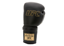 (UFC Премиальные тренировочные перчатки на шнуровке черные - 16 Oz)