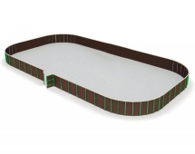 Хоккейная коробка из фанеры с обычными бортами, без ограждения из сетки, размер 56x26 м