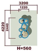 Песочный столик Тысяча островов 02017 для детей с ограниченными возможностями для уличной площадки