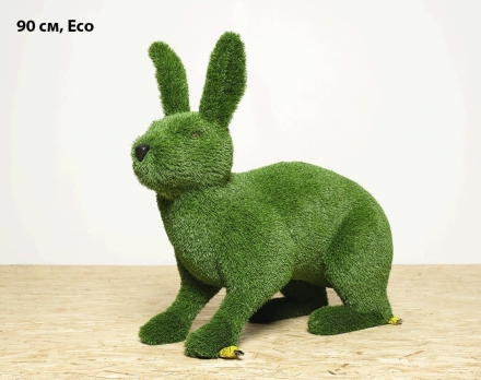 Топиари заяц Лада, h=90 см - газон Eco, фото 1