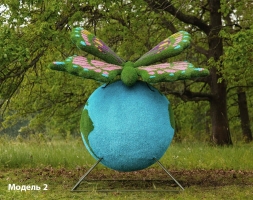 Топиари композиция Бабочка на земном шаре №1 - газон Eco, фото 5