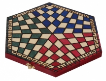 Шахматы &quot;На троих&quot; малые (Польша, дерево, 28х16х4 см)