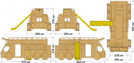 Детская площадка TORUDA WOOD Пожарная машина, фото 4