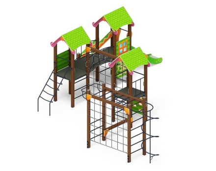 Детская игровая площадка Лукоморье ДИК 2.25.07-01.С H=1200, металлический скат, фото 2