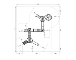 Детская игровая площадка Карандаши ДИК 2.26.06-01.С Н=1200, Н=2000 (Винтовой скат), фото 6