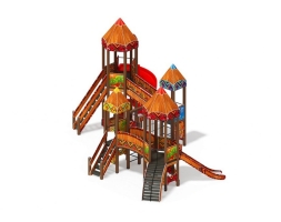 Детская игровая площадка Карандаши ДИК 2.26.06-01.С Н=1200, Н=2000 (Винтовой скат), фото 2