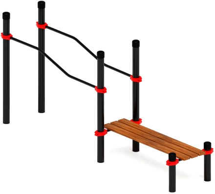 Воркаут ЛОВ 108 красный ВТ 102.23-01, фото 2
