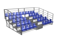 Трибуна сборно-стационарная 5-ти рядная на 100 мест (без навеса, 2 прохода)