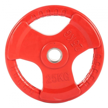 Диск обрезиненный ZSO цветной 3 HANDLE  D-51, 25 кг, фото 1