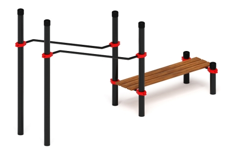 Воркаут ЛОВ 89 красный ВТ 101.24-01, фото 3