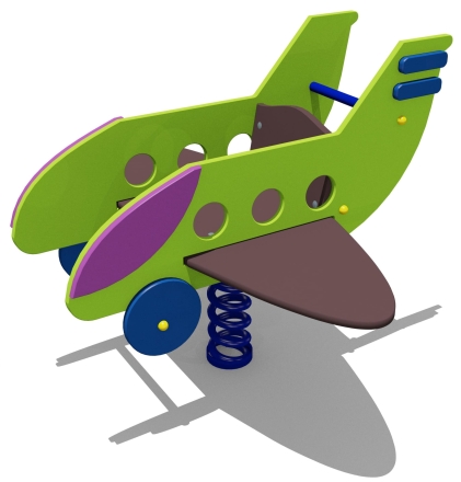 Качалка на пружине Самолет 04019.21 для детской площадки, фото 1