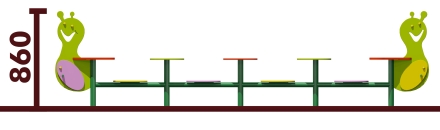 Скамейка детская 26002.21 для игровой площадки, фото 2