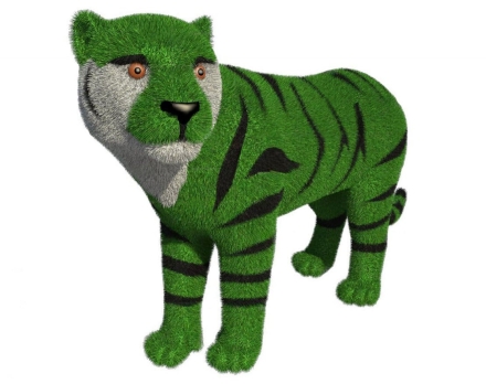 Топиари Тигр мама, h=100см - газон Eco, фото 1