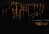 Изображение товара Площадка для воркаута. Уровень город. 150 кв.м W-6.11