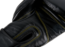(UFC Премиальные тренировочные перчатки на липучке чёрные - 14 Oz)