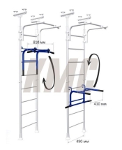 Турник-брусья навесной ДСКМ ВО.92.83.00 (зеленый/желтый)