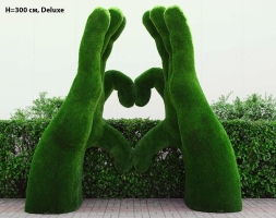 Топиари стела Ладони-сердце, h=350 см - газон Deluxе, фото 3