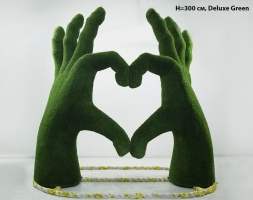 Топиари стела Ладони-сердце, h=350 см - газон Deluxе, фото 5