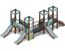 Детская игровая площадка Королевство (Коты) ДИК 1.15.04-11 H=900, фото 4