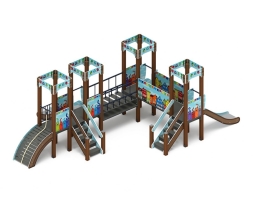 Детская игровая площадка Королевство (Коты) ДИК 1.15.04-11 H=900, фото 3