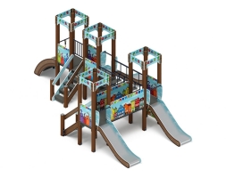 Детская игровая площадка Королевство (Коты) ДИК 1.15.04-11 H=900, фото 1
