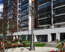 Скульптура из нержавеющей стали Океан Малый размер, 8-гранное конусовидное основание из нержавеющей стали