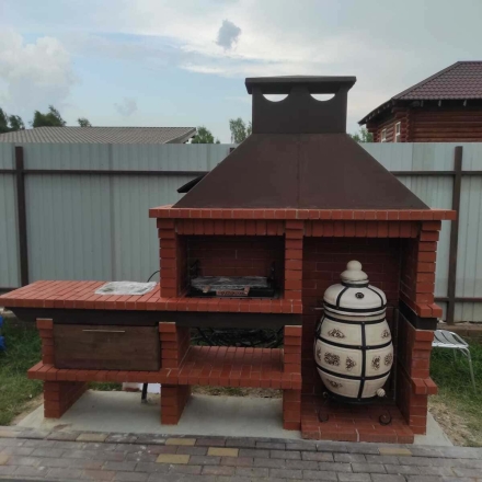 Печь Аристократ 814 Радиальный кирпич красный с коричневым, фото 4