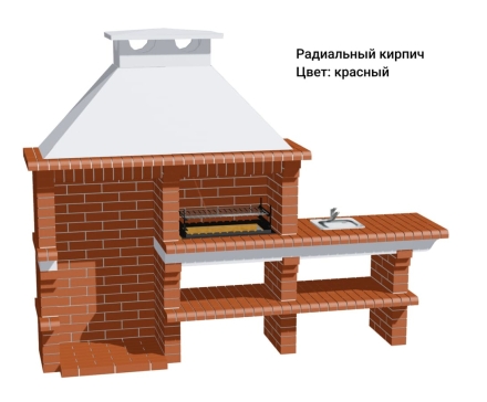 Печь Аристократ 814 Радиальный кирпич красный с коричневым, фото 10