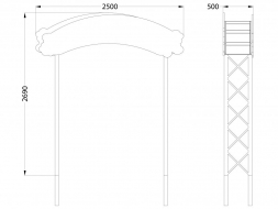 МФ 7.20 Входная арка с росписью Небо, фото 2 МФ 7.20 Входная арка с росписью Небо, фото 2