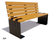 Скамейка уличная «Симферополь» без подлокотников, Лиственница 2,5 м Скамейка уличная «Симферополь» без подлокотников, Лиственница 2,5 м