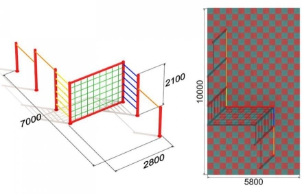 Уличный спортивный комплекс Актив спорт 5 для детской площадки, фото 3