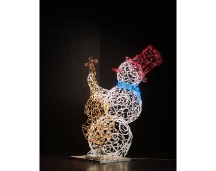 Световая фигура Снеговик-музыкант sn004 (инструмент на выбор), фото 6