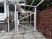 Двускатный навес с металлочерепицей Двускатный навес с металлочерепицей