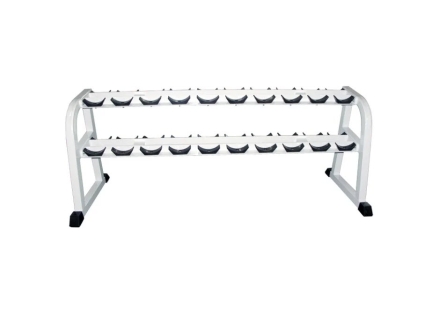 Стойка для хранения профессиональных гантелей Barbell МВ 1.16 на 10 пар белый, фото 1