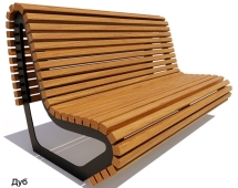 Скамейка парковая Лондон, Сосна 3 м Скамейка парковая Лондон, Сосна 3 м