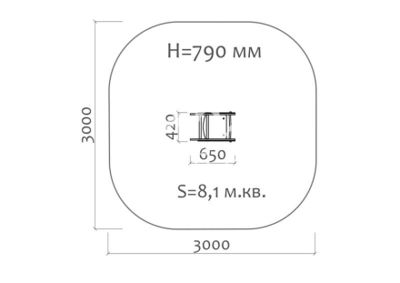 Качалка на пружине Ежик 04015.21 для детской площадки, фото 2