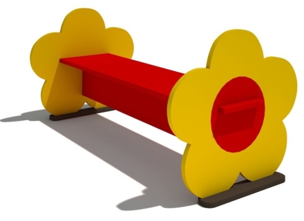 Детская скамейка Цветок для игровой площадки, фото 1