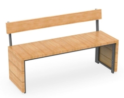 Скамейка со спинкой Спутник 1 (1,5х0,6х0,7 м)