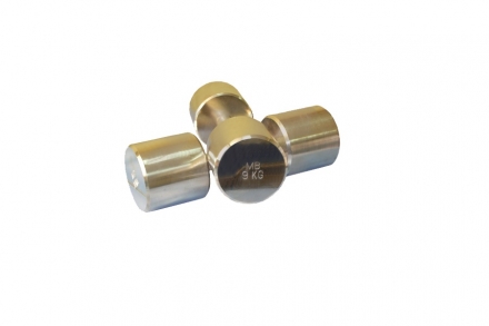 Гантель Barbell 9 кг неразборная фитнесс хром, фото 1