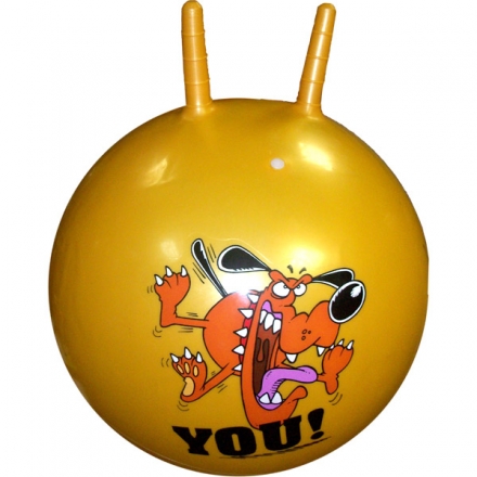 Мяч прыгун с ушками d-65см 900гр с наклейкой, фото 1