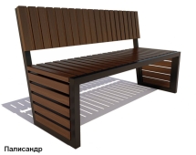 Скамейка парковая Аллея, Сосна 0,6 м Скамейка парковая Аллея, Сосна 0,6 м