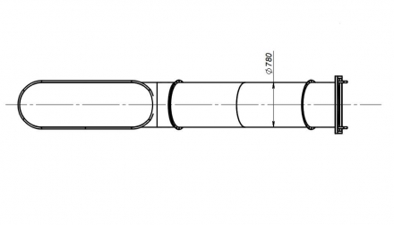 Скат прямой тоннельной горки из нержавеющей стали, фото 3