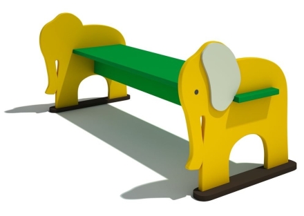 Детская скамейка Слон для игровой площадки, фото 1