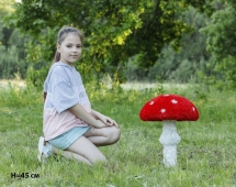 Топиари гриб Мухомор стройный, h=45 см - газон Eco