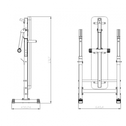 Скамья со стойками под штангу DFC D6453L, фото 7